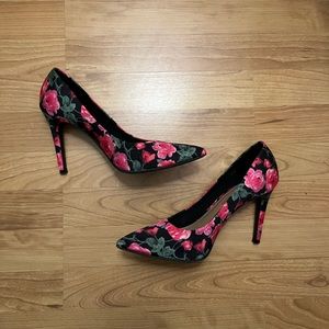 christian siriano floral high heel stilettos